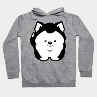 Husky Puppy Black Hoodie